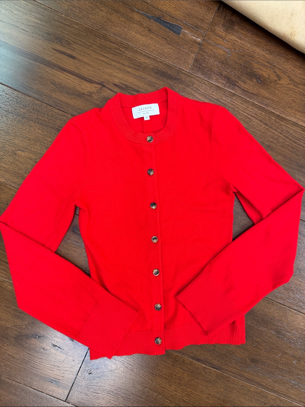 La Ligne - Women’s Red Mateo Cashmere Button-Up Cardigan - Size: Xs